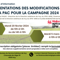 Affiche Séances d'information sur les modificiations de la PAC- Campagne 2024